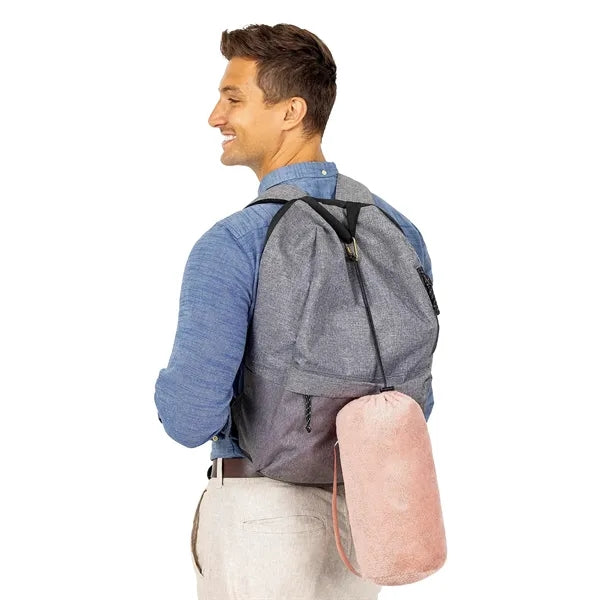 2-in-1 Foldable Travel Flannel Blanket Pillow