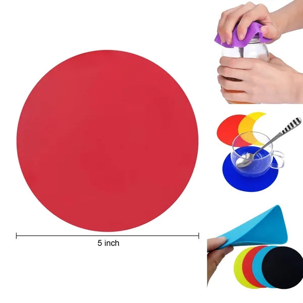 5" Rubber Round Kitchen Coasters