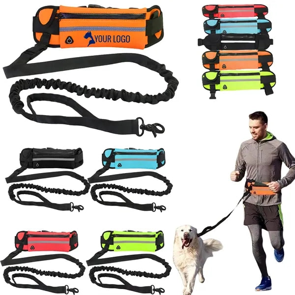 Nylon Hands Free Dog Leash with Pouch