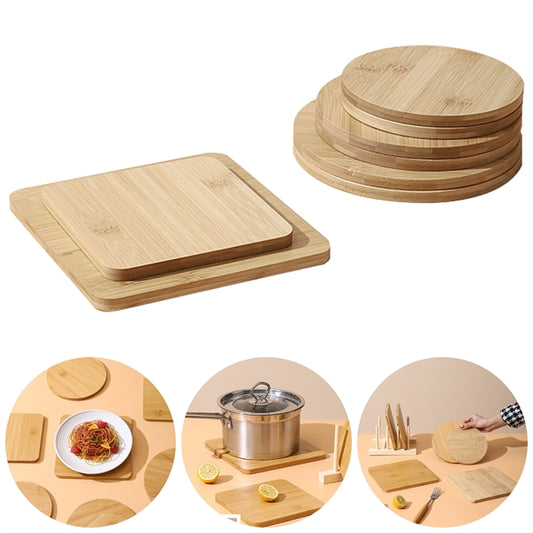 6 inc Bamboo Kitchen Drink Coaster Pot Mat