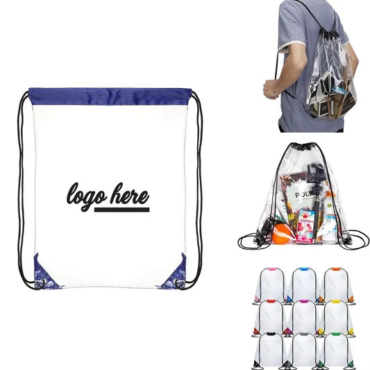 Stadium Approved Clear PVC Drawstring Bag
