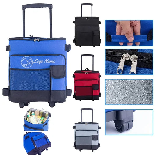 Wheeled Collapsible Cooler Bag With Handle