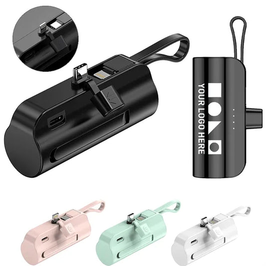 5000mAh Mini Capsule Rechargeable Power Bank