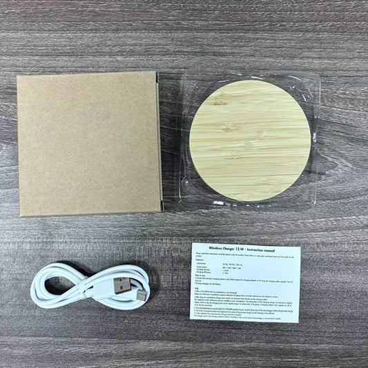 15W Bamboo Eco-Friendly Wireless Charger