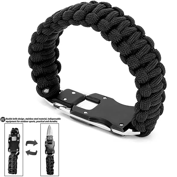 Survival Braided Bracelet wih Knife