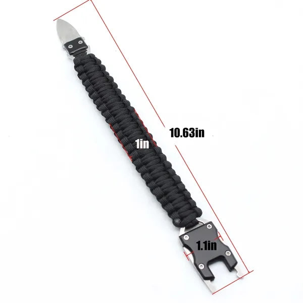 Survival Braided Bracelet wih Knife