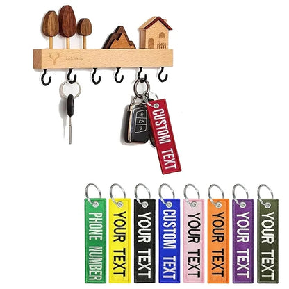 Embroidered Logo Keychain Tags