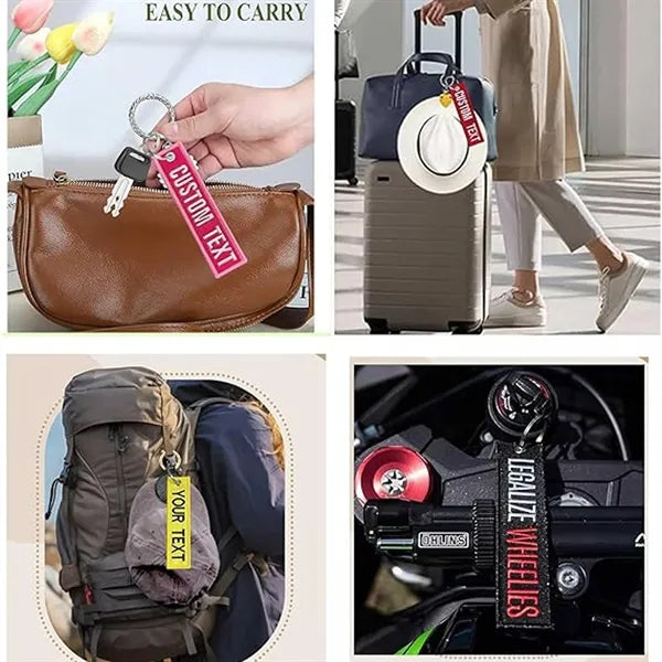 Embroidered Logo Keychain Tags